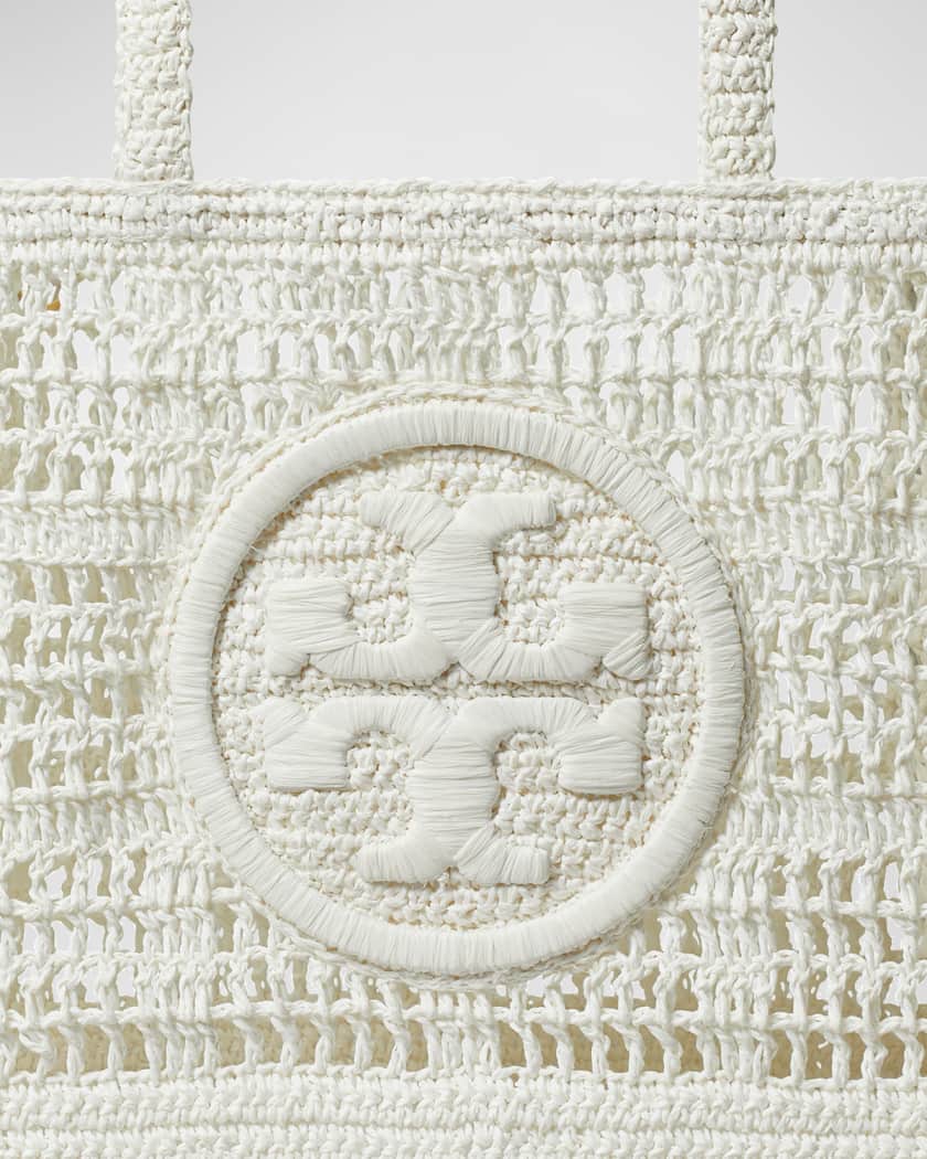 Ella Small Crochet Straw Tote Bag