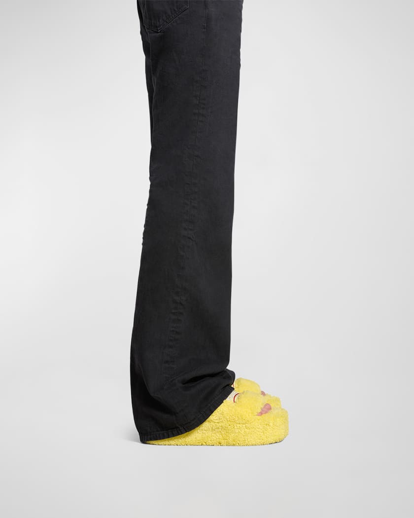 Shaggy Logo Slide Platform Sandals