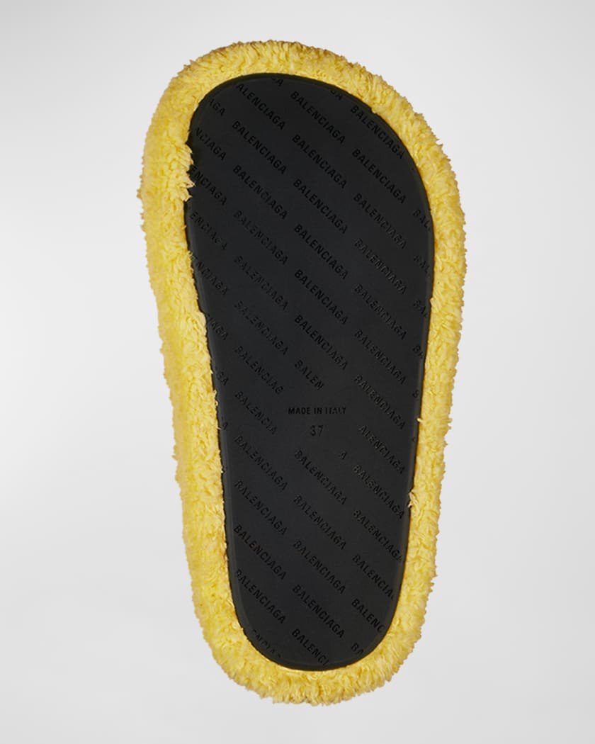 Shaggy Logo Slide Platform Sandals