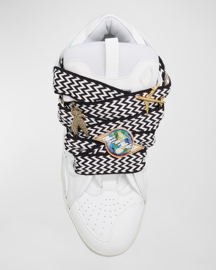 Curb Leather And Pins Sneakers