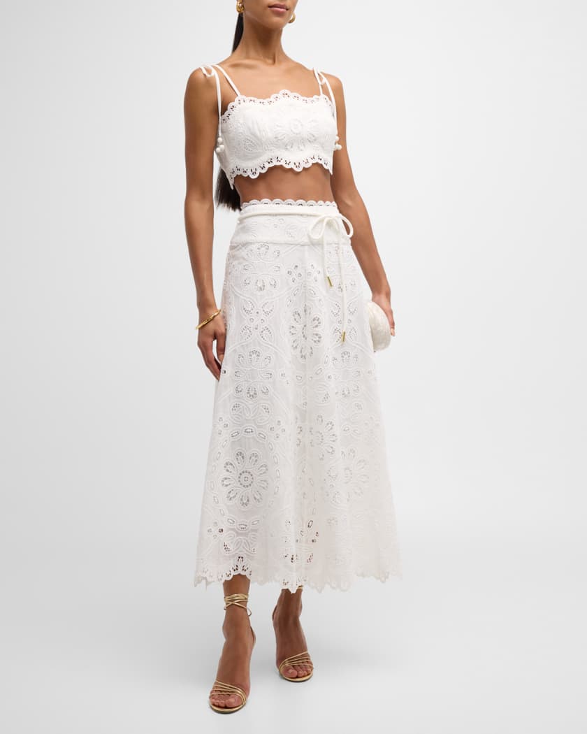 Zimmermann white lace skirt outlet