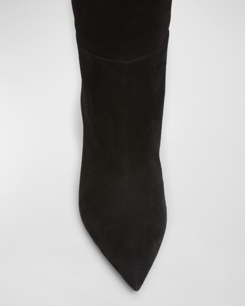 Piper Suede Block-Heel Knee Boots