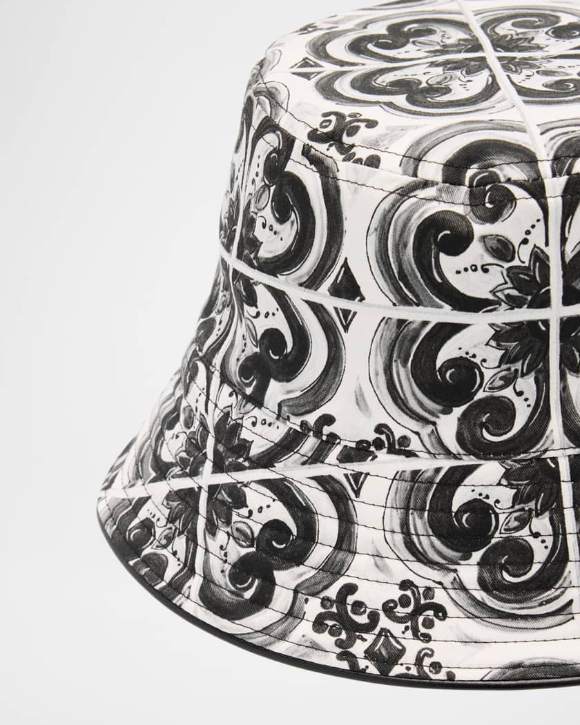 Men's Majolica-Print Bucket Hat