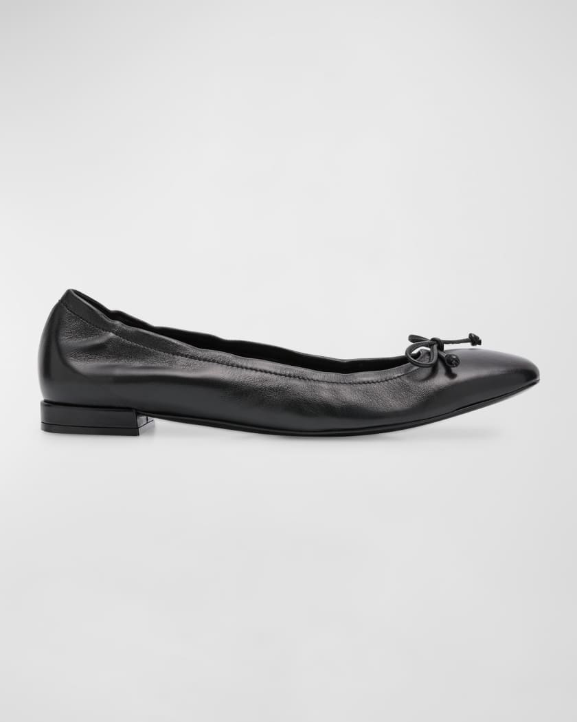 10mm Leather Ballerina Flats