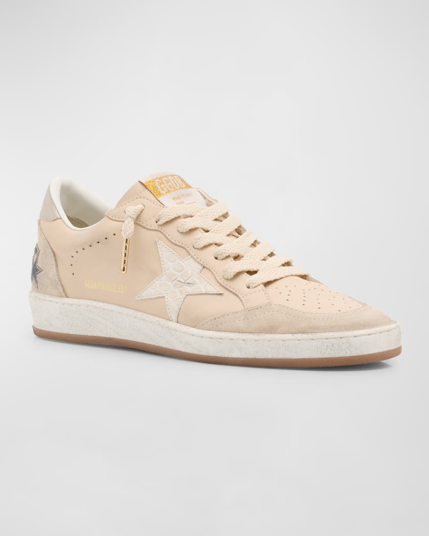 Ballstar Croco Leather Low-Top Sneakers 
