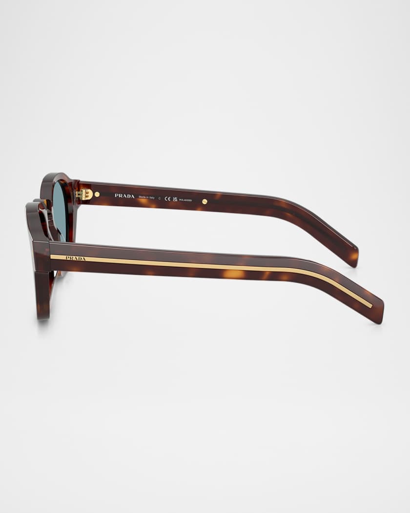 Men's Polarized Acetate Round Sunglasses