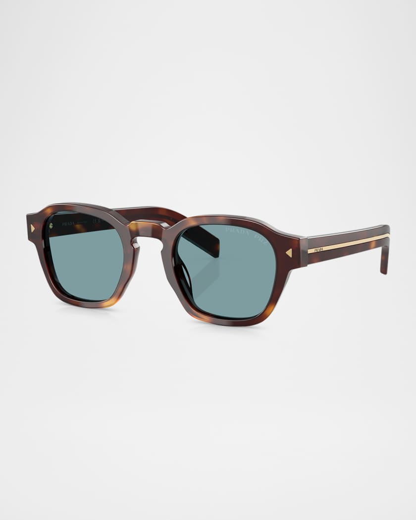 Men's Polarized Acetate Round Sunglasses