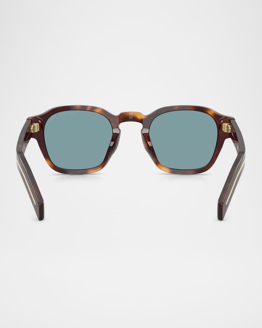 Men's Polarized Acetate Round Sunglasses