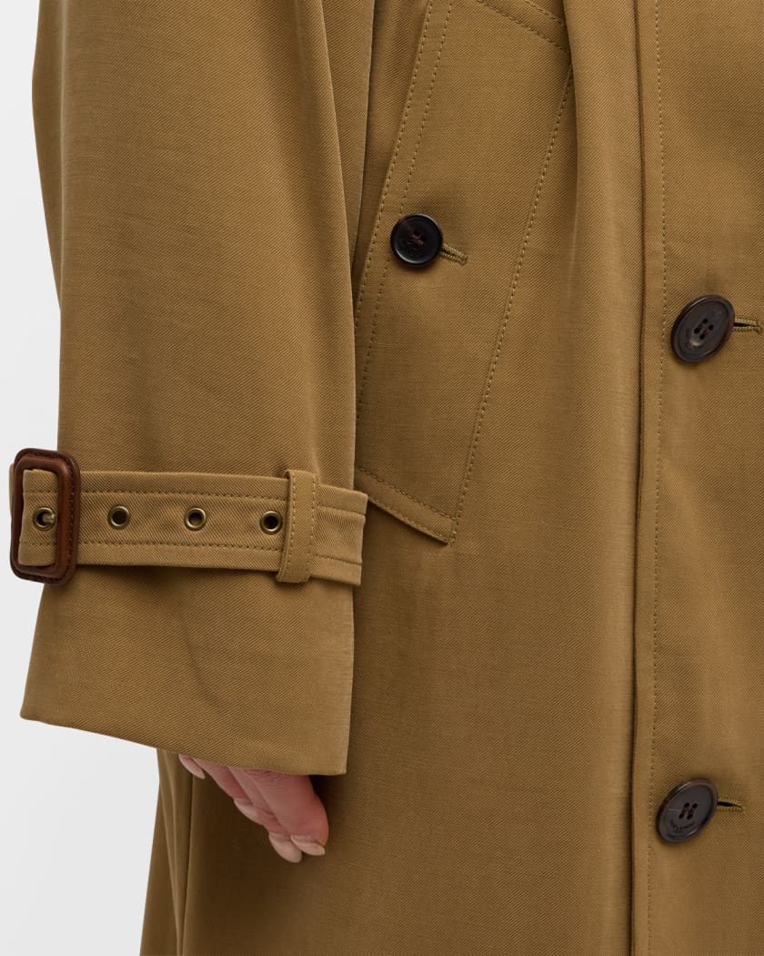 Saint Laurent belted trench coat - Brown