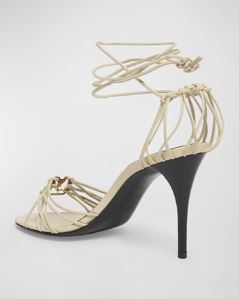 Babylone Strappy YSL Ankle-Tie Sandals