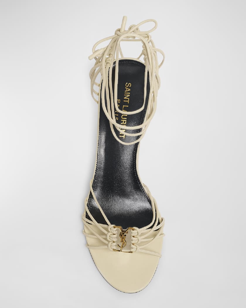 Babylone Strappy YSL Ankle-Tie Sandals