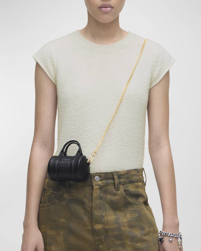 The Leather Nano Duffle Crossbody Bag