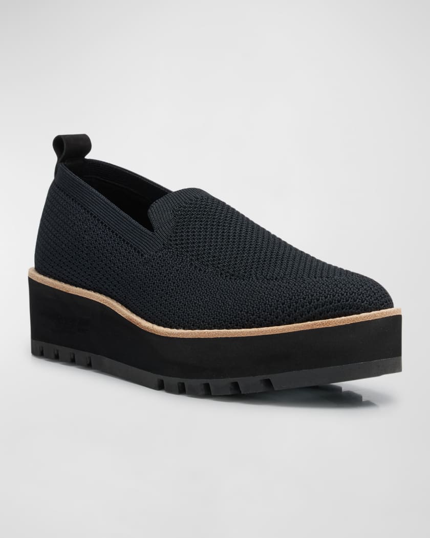 Ergos Stretch Canvas Wedge Loafers
