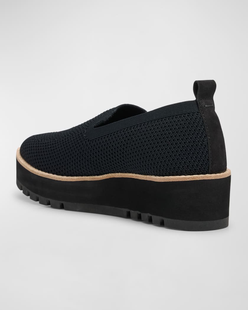 Ergos Stretch Canvas Wedge Loafers
