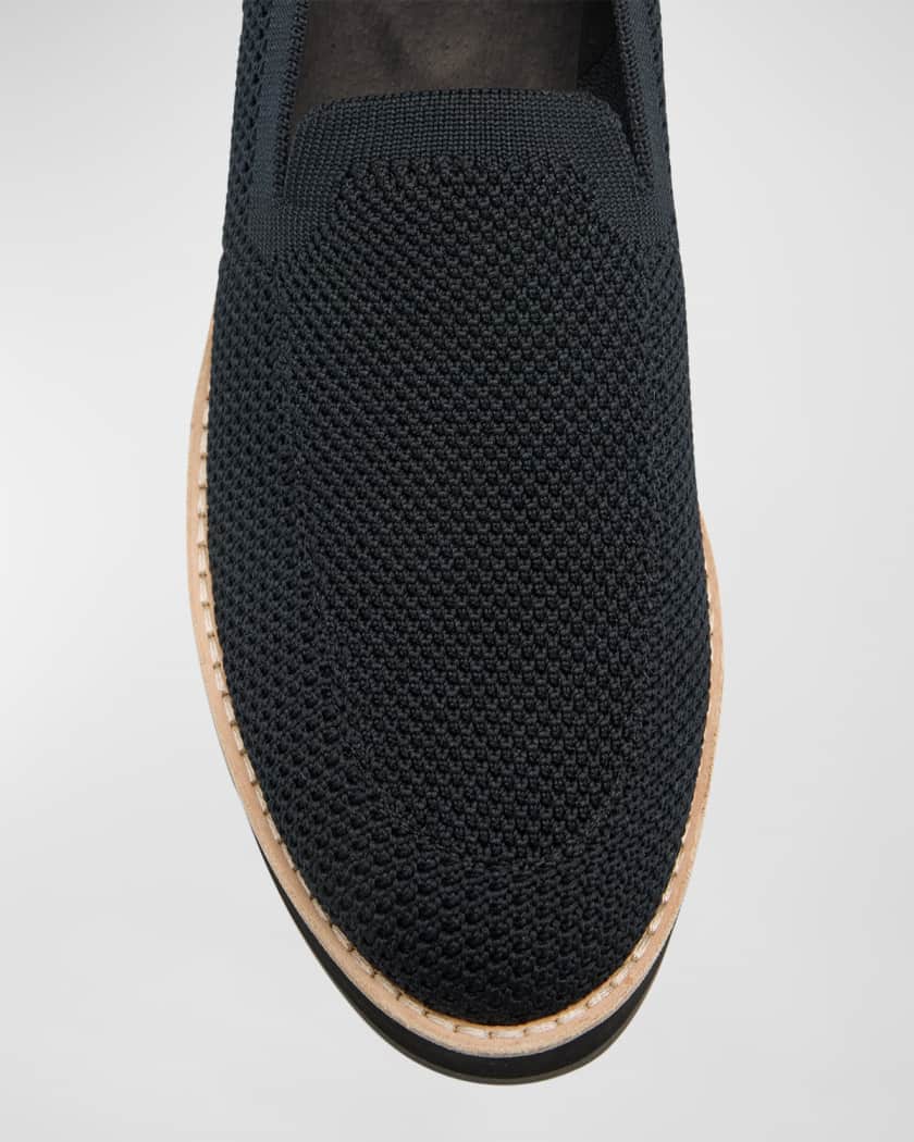 Ergos Stretch Canvas Wedge Loafers