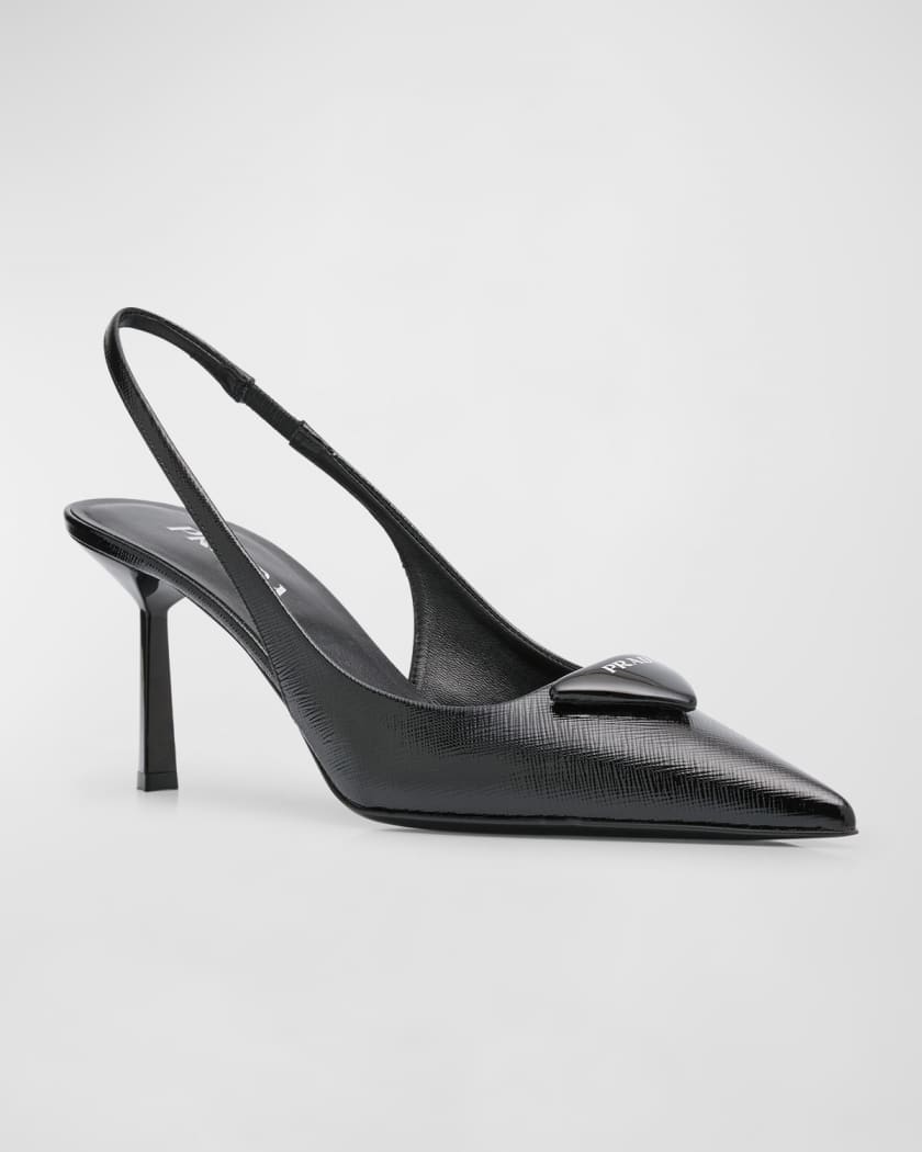 Vernice Leather Slingback Pumps