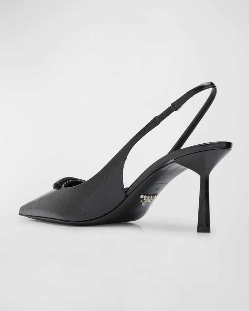 Vernice Leather Slingback Pumps