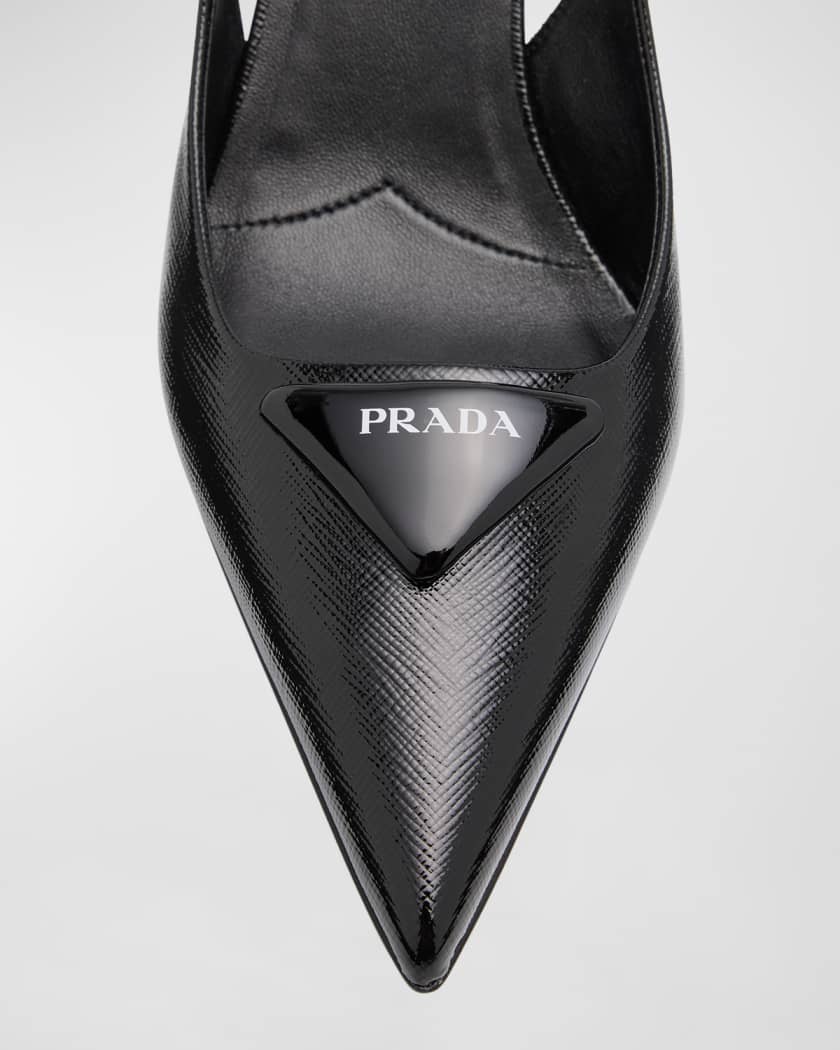 Vernice Leather Slingback Pumps