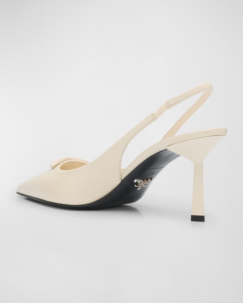 Vernice Leather Slingback Pumps