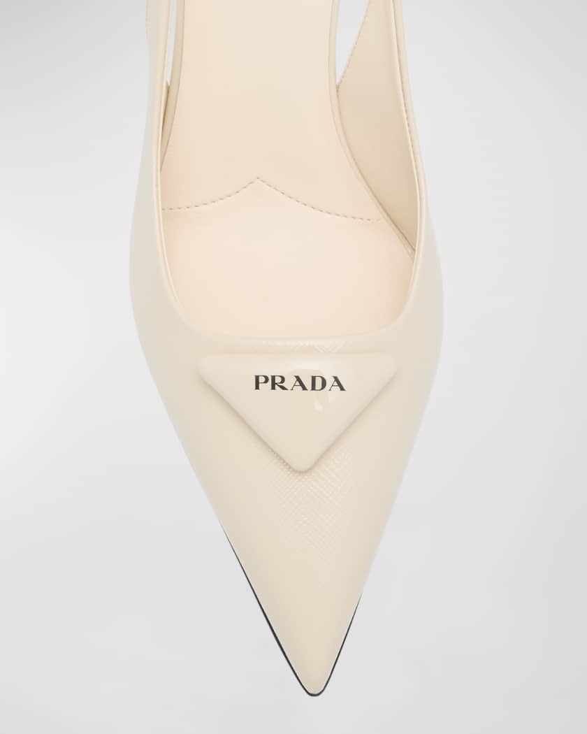 Vernice Leather Slingback Pumps