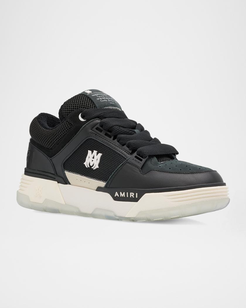 Men's MA-1 Leather & Mesh Low-Top Sneakers | Neiman Marcus