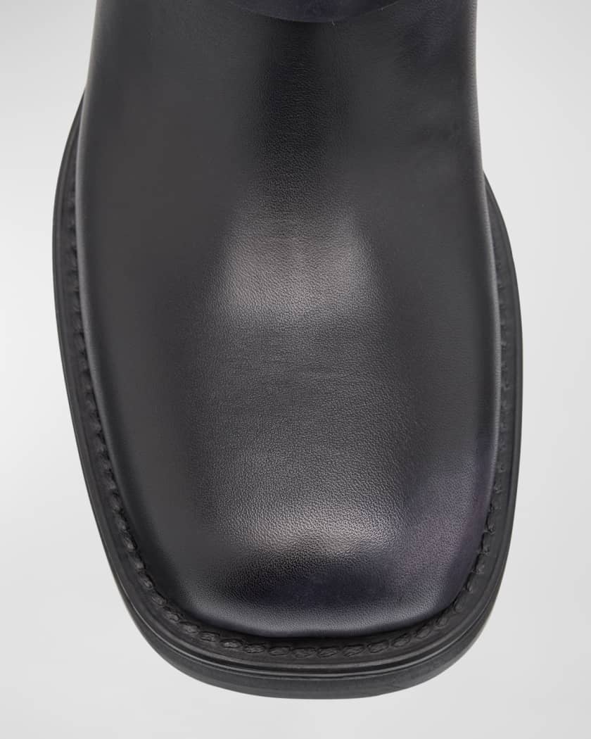 Leather Harness Buckle Biker Ankle Boots
