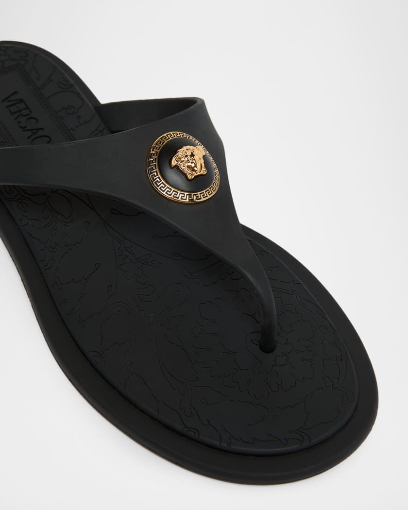 Alia Medusa Rubber Thong Sandals | Neiman Marcus
