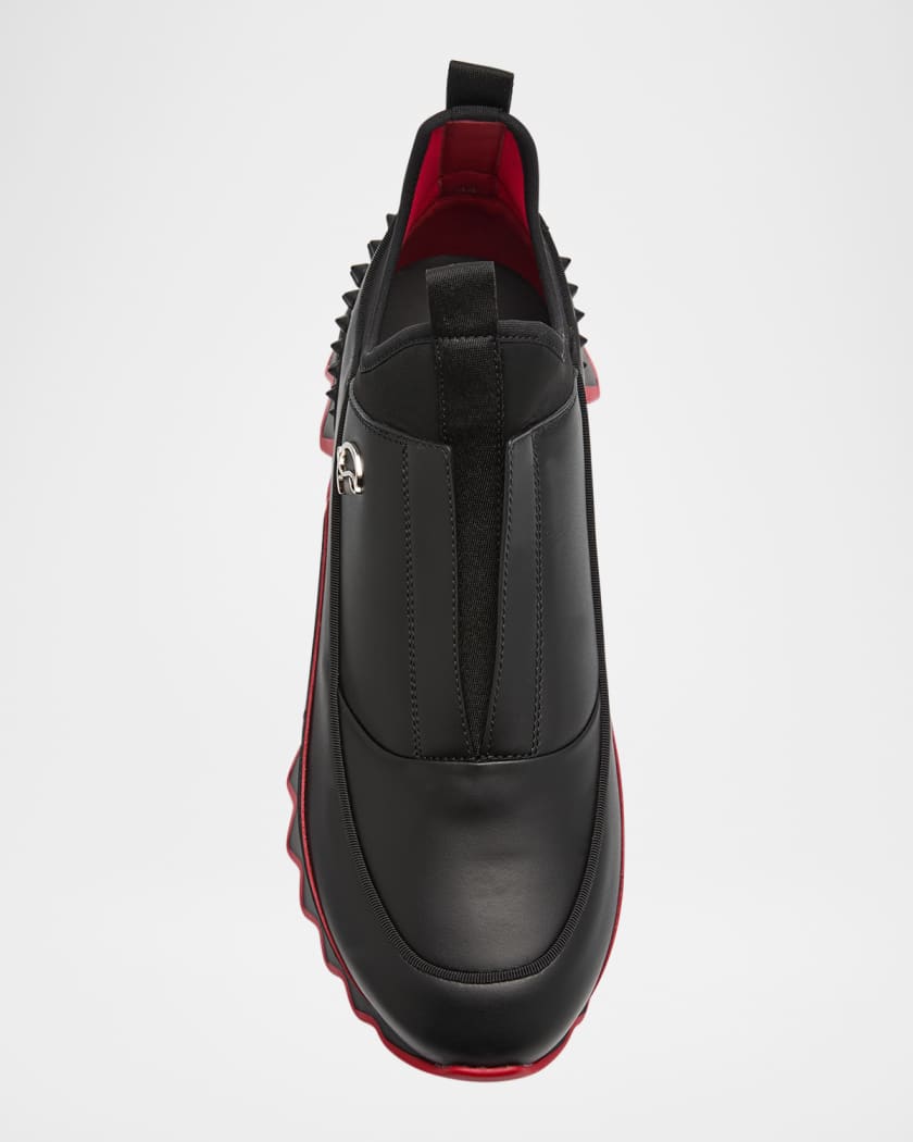 Men's Sharkyloub SP Spikes Leather Runner Sneakers