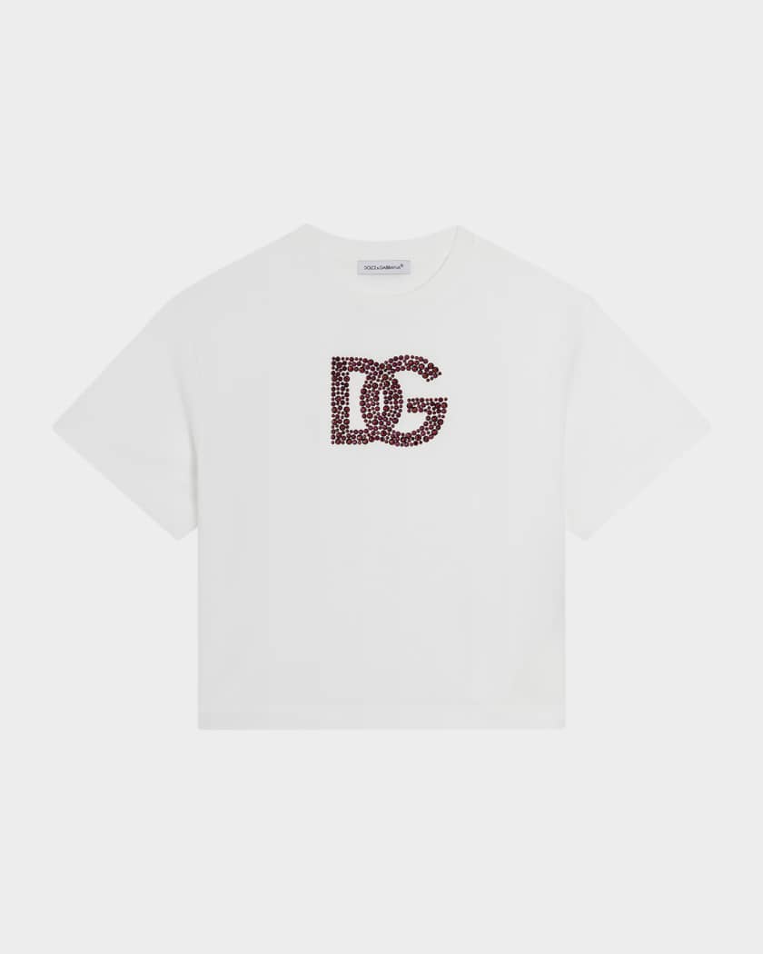 Dolce & Dolce-Gabbana-Metallic-DG-Logo Tシャツ グラフィック Gabban　スパンコール トップス