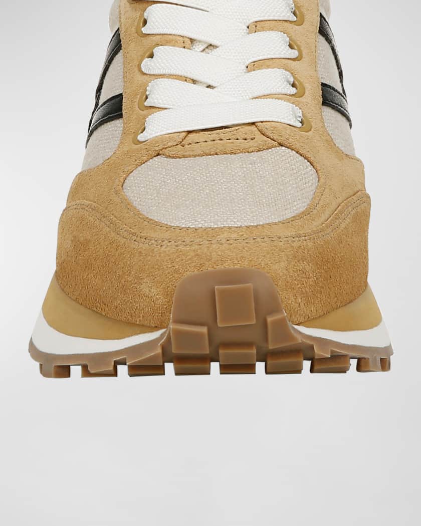 Valentina Mixed Leather Retro Sneakers