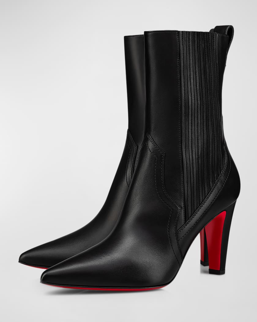 Leather Chelsea Red Sole Booties