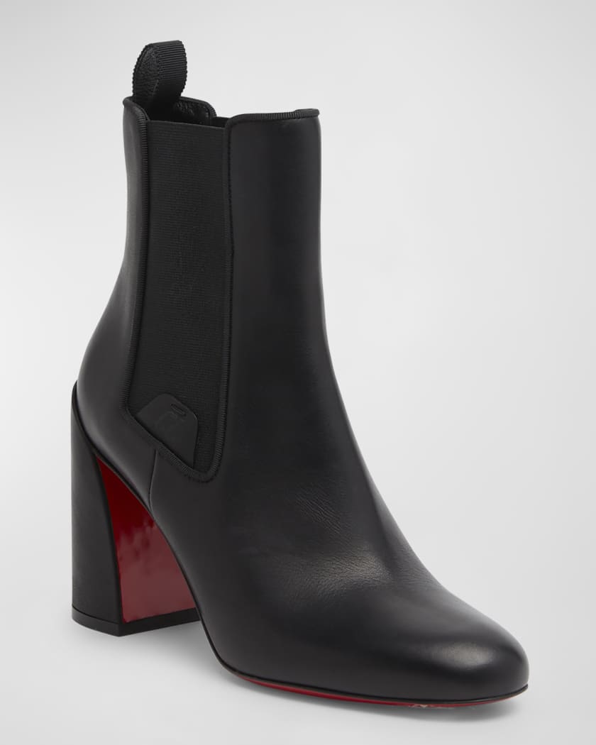 Turelastic Leather Red Sole Ankle Booties