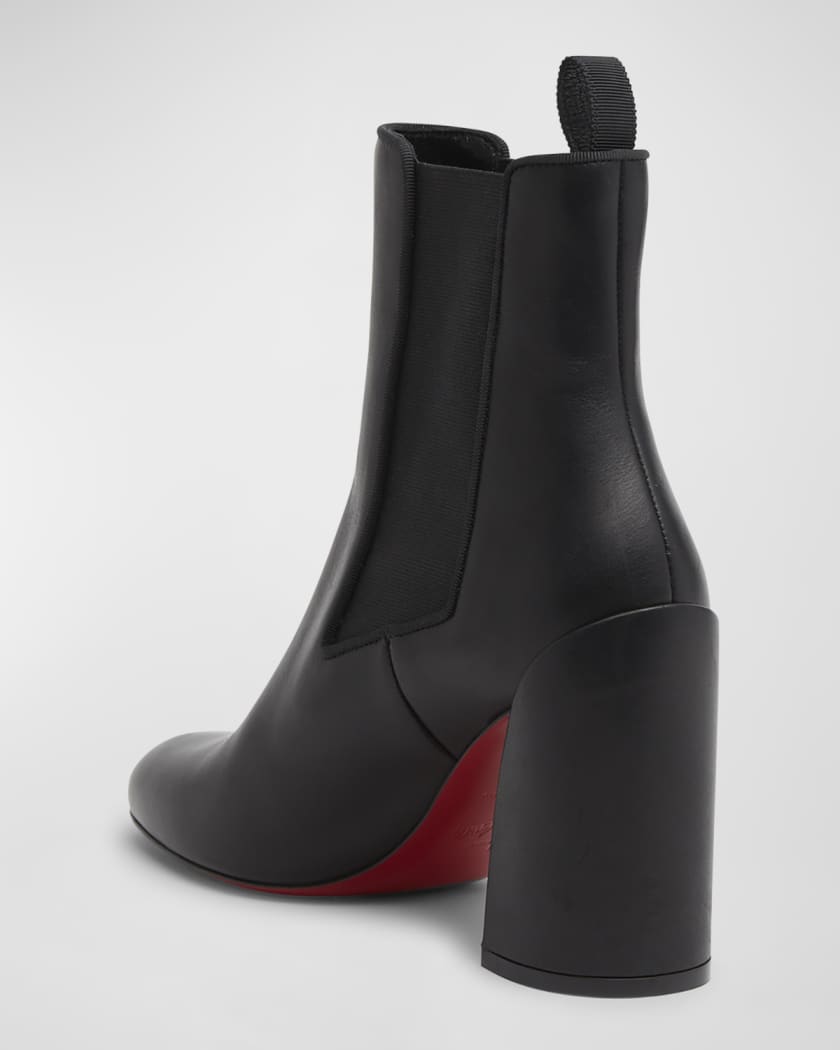 Turelastic Leather Red Sole Ankle Booties