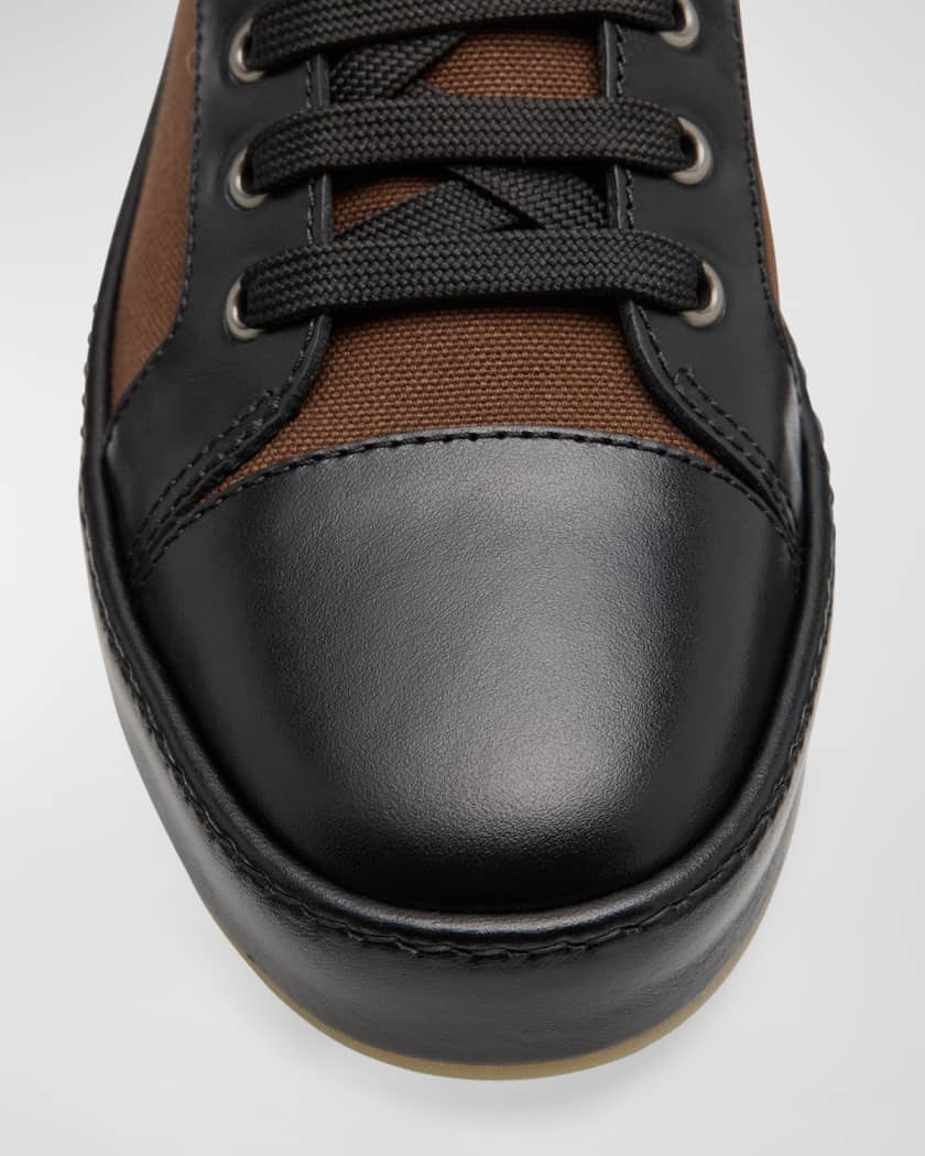 Men's Nevada Textile and Leather Low-Top Sneakers
