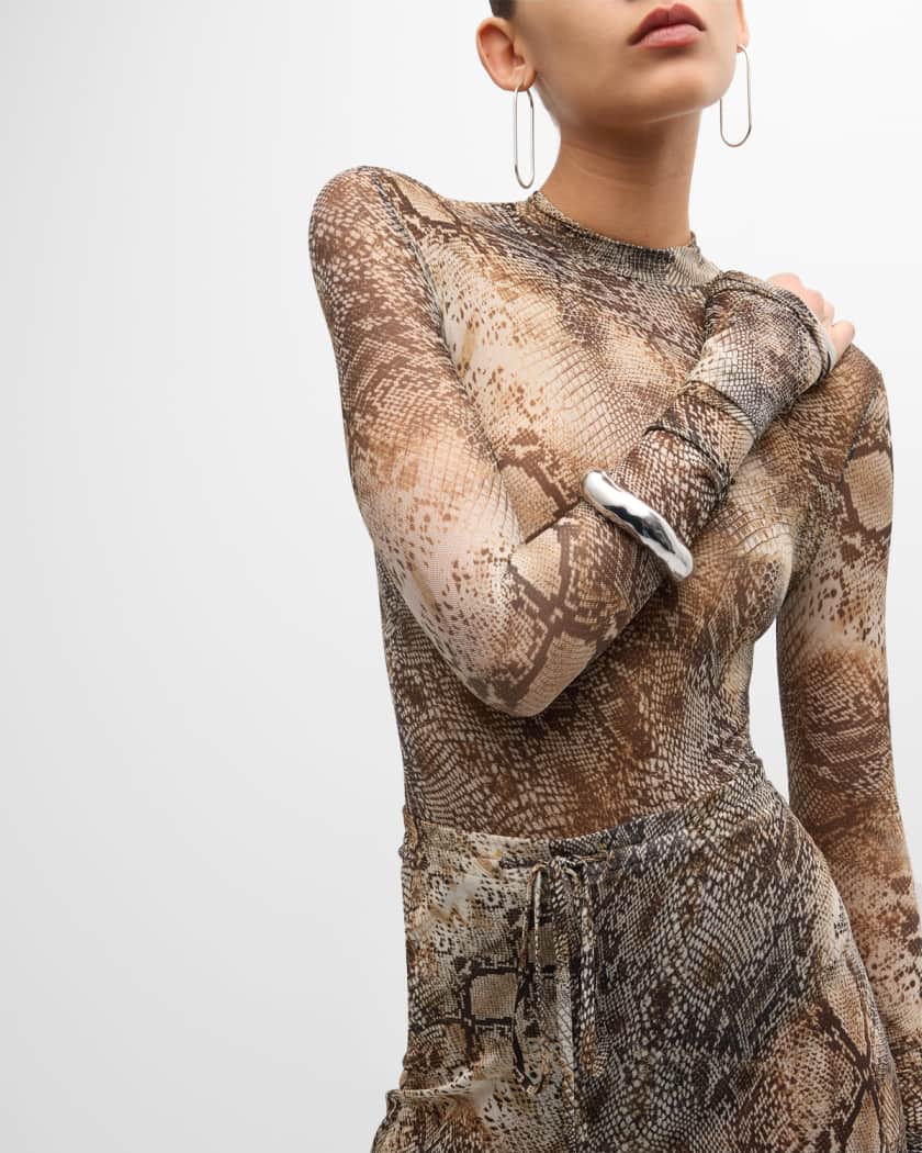 Snakeskin Printed Mesh Collection | Neiman Marcus
