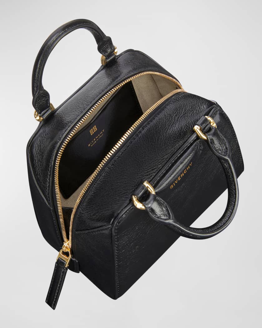 Antigona Cube Nano Top-Handle Bag in Shiny Tumbled Leather 
