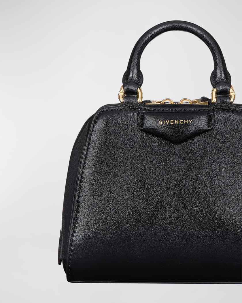 Antigona Cube Nano Top-Handle Bag in Shiny Tumbled Leather 