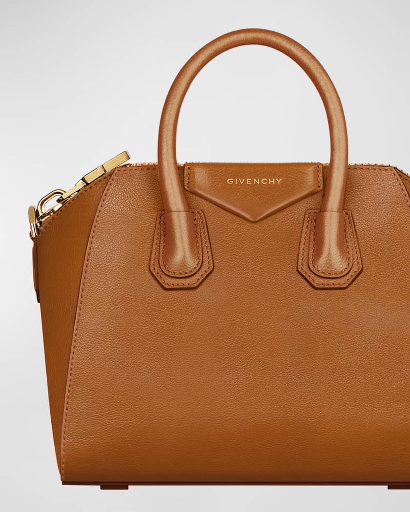 Antigona Mini Top-Handle Bag in Shiny Tumbled Leather
