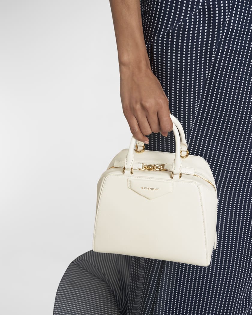 Antigona Cube Mini Top-Handle Bag in Shiny Tumbled Leather