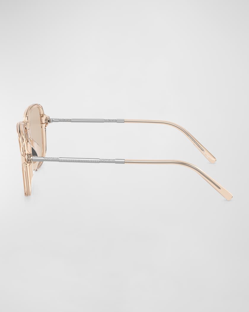 Sleek Acetate & Plastic Square Sunglasses