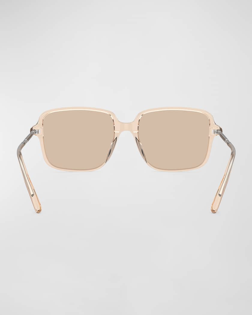 Sleek Acetate & Plastic Square Sunglasses