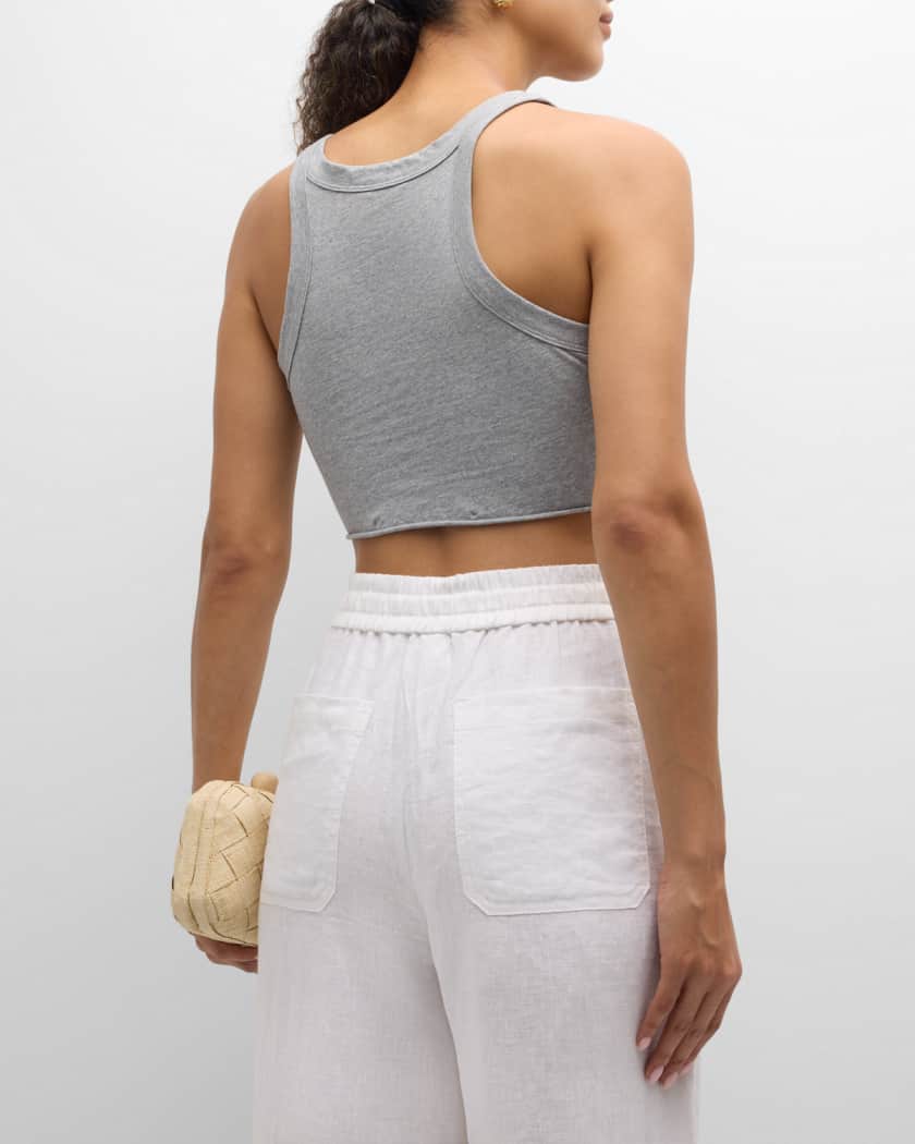 Halsey Cropped Scoop-Neck Tank Top