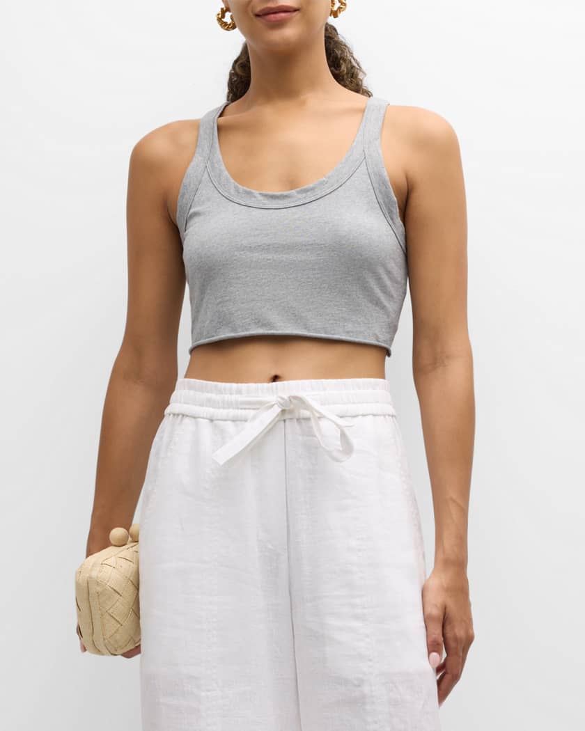 Halsey Cropped Scoop-Neck Tank Top