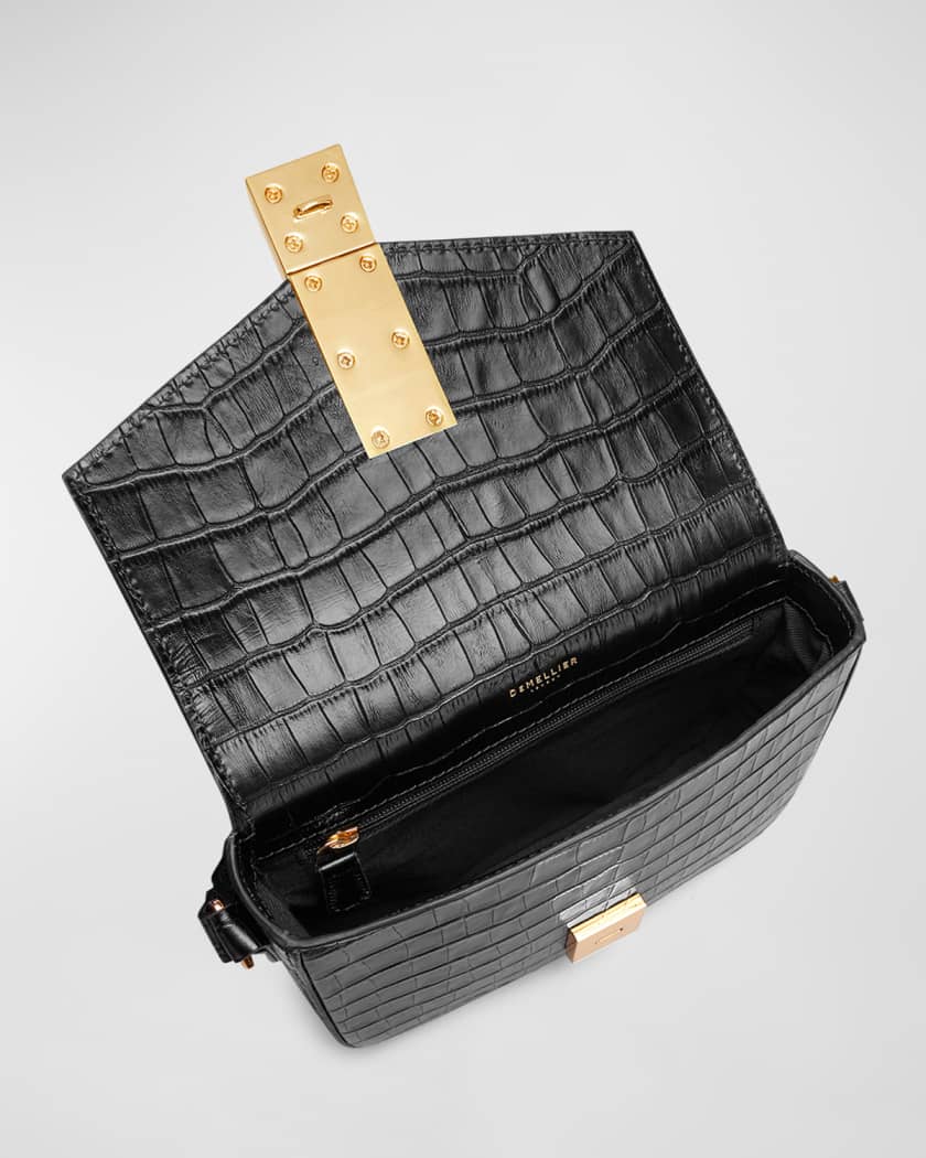 Vancouver Small Croco Crossbody Bag