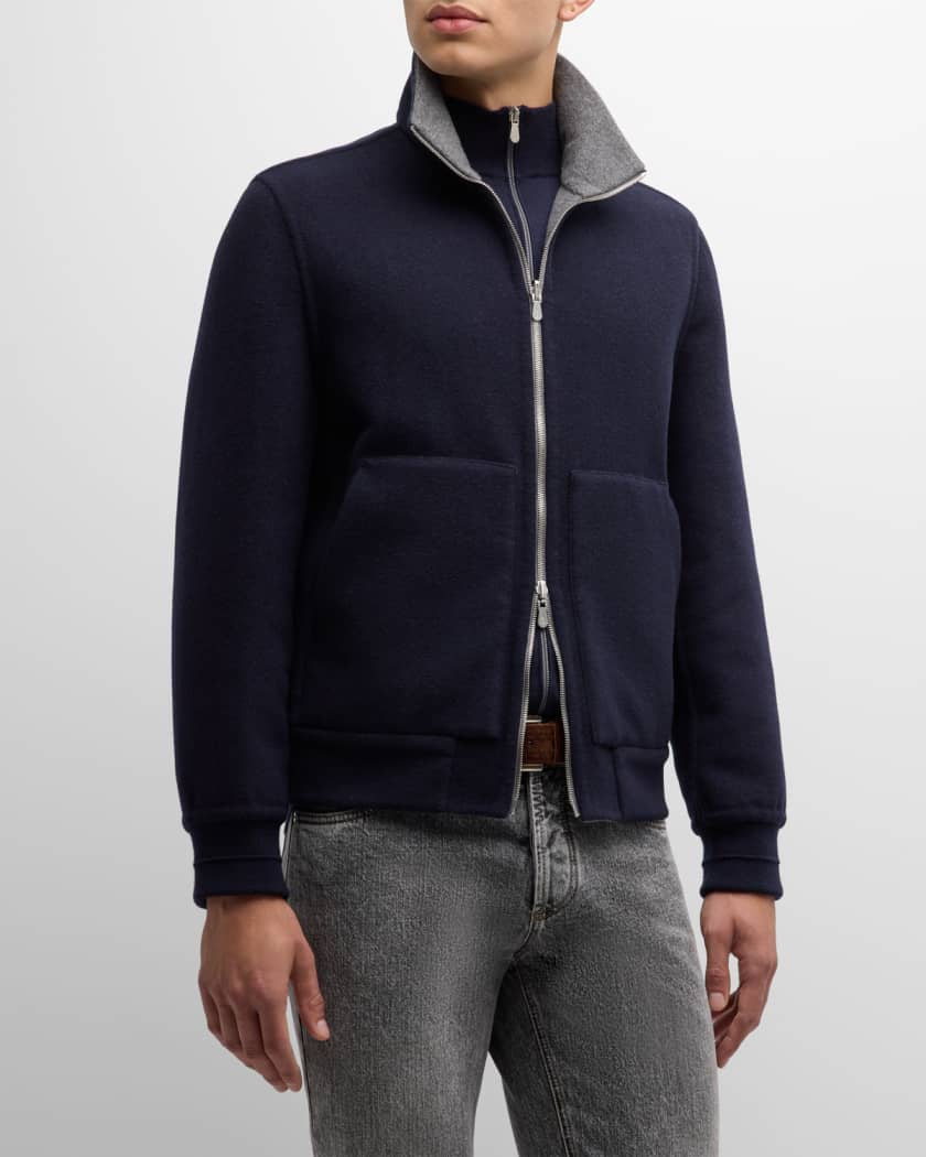 Men's Cashmere Reversible Blouson Jacket