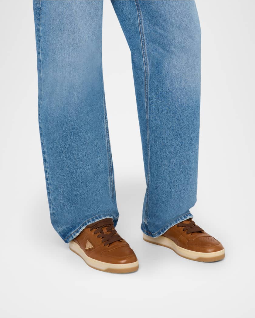 Men's Downtown Napa Leather Low-Top Sneakers
