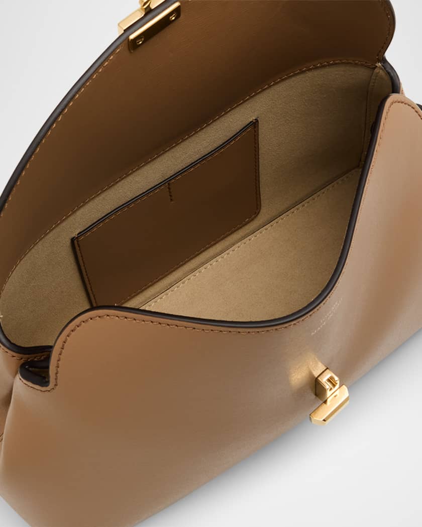 T-Lock Leather Clutch Bag