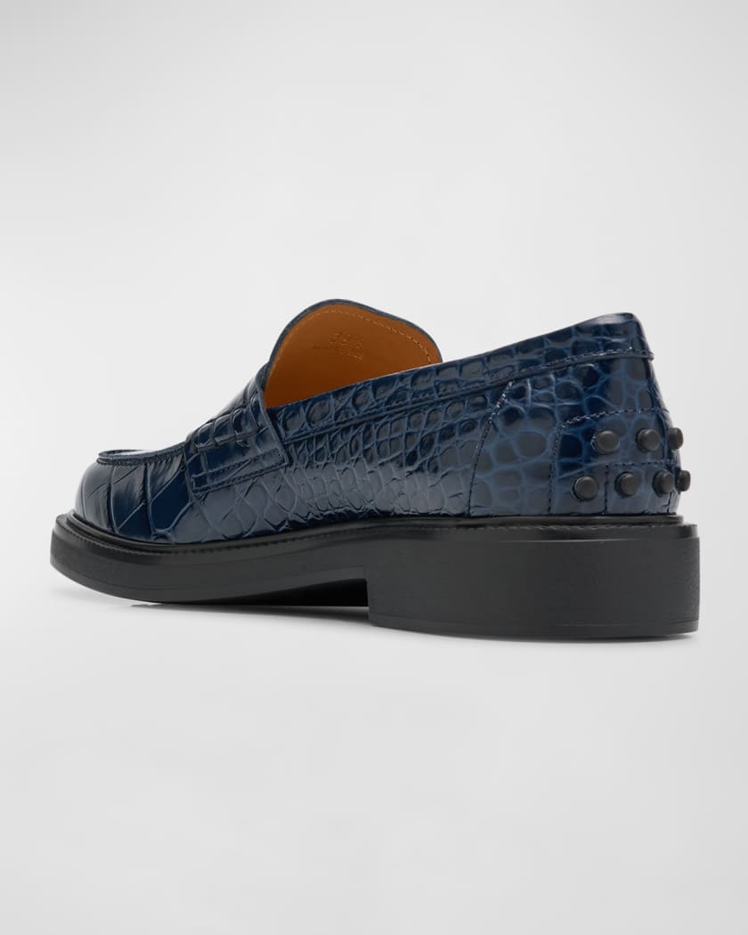 Gomma Croco Classic Penny Loafers