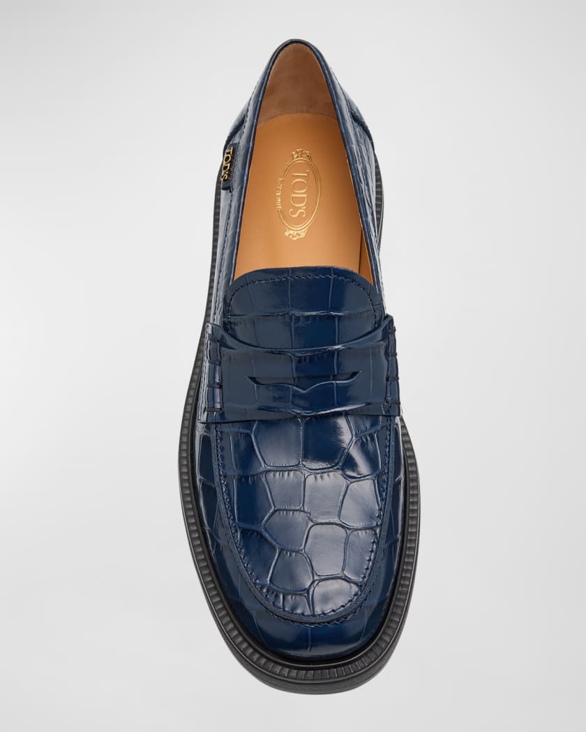 Gomma Croco Classic Penny Loafers