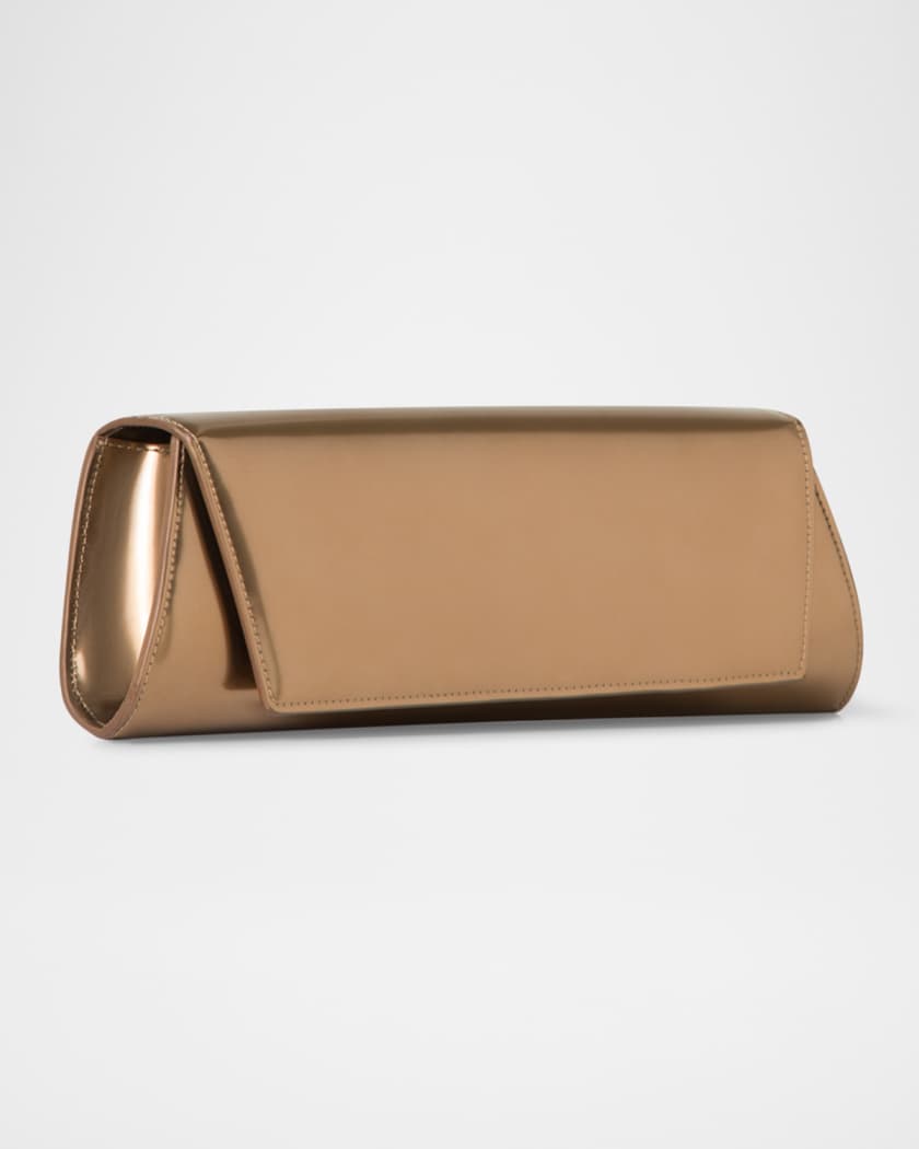 Anouk Small Metallic Leather Clutch Bag